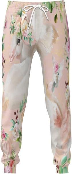 Free shipping Sweatpants Mens Unicorns Floral 3D Printed Patterned Pants Loose Lightweight Yoga For Workout Gym Running Sweat Trousers Y2K