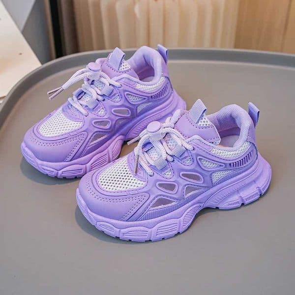 Children Breathable Hollowed Chunky Sneakers Mesh Casual Sport Shoes Toddler Boys Girls Running Shoes Kids Tennis 6-12 Years M241126
