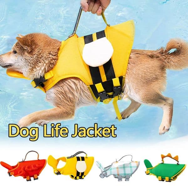 Cute Dog Life Jacket Vest for Flotation in Pool Beach Lake Buoyancy Ripstop Safety Swimming Reflective Swimsuit 240712