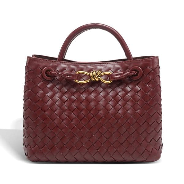 Botegasveneta higher quality designer luxury bag Buckle Original New Woven Women's Portable Single Shoulder Crossbody Official Document Tote Bag 12A 8ed