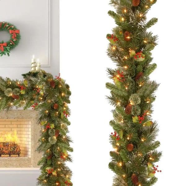 2026 Christmas Decorations Perfume perfume Garland Decoration Rattan Lights Wreath Decorated Mantel Fireplace Cologne Stairs Wall Door Decor cologne Free Shippi