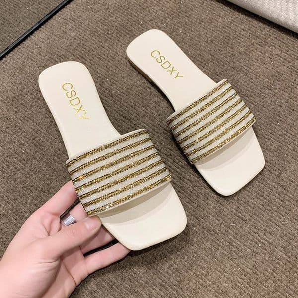 Slippers Brand Flat Anti Outdoor Open Toe Beach Sandals Sexy New Fashion Design Slip on Women's Shoes aea9