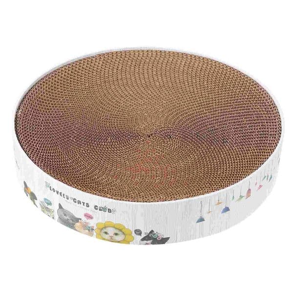 Round Cat Scratch Board Bowl Shaped Scratcher Scratching Post The Corrugated PaperXJ240817