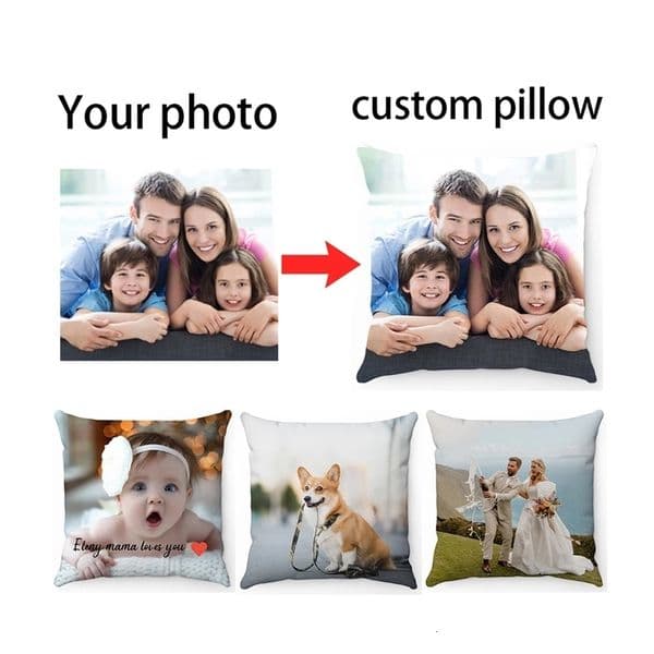 WUZIDREAM custom soft cushion cover DIY custom throw pillow home decoration square wedding pet printing pillow box direct 240902 ww