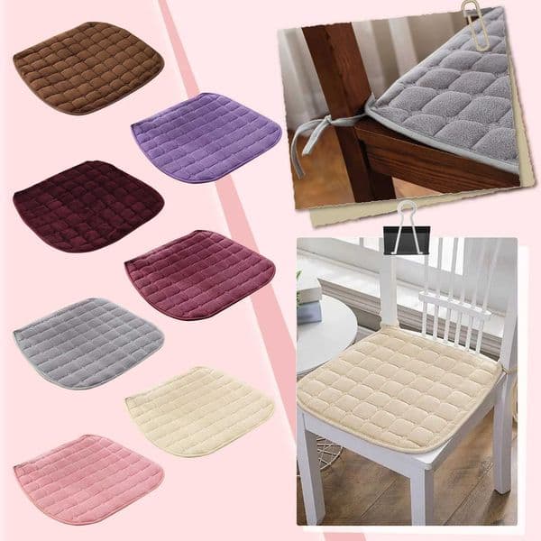 Super soft and comfortable plush chair cushion with fixed rope anti slip winter warm seat cushion glider swing cushion W240819