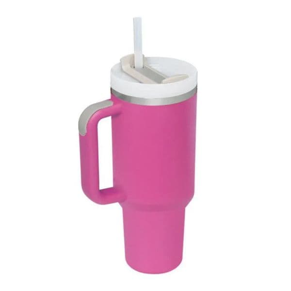 New H2.0 40oz Stainless Steel Tumblers Cups with Silicone handle Lid And Straw Travel Car mugs Keep Drinking Cold Water Bottles