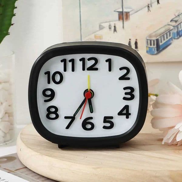 High Quality Quartz Quiet No Tick Alarm Clock Home Decor Bedside Clocks Number Clock Y240904