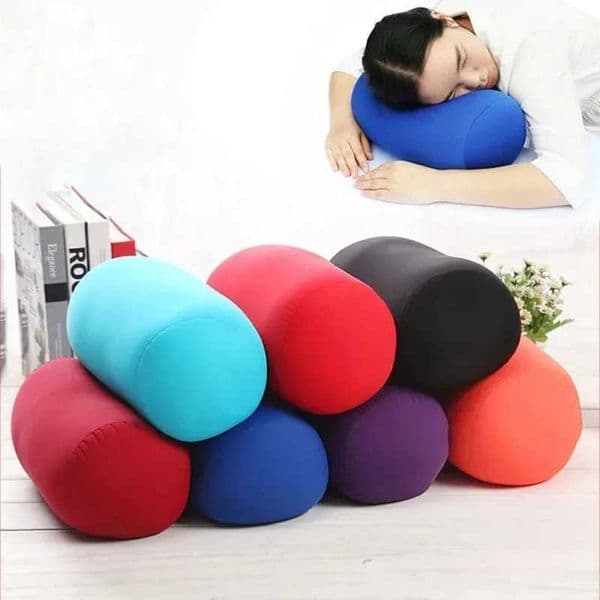 Super soft headrest shell micro bead back cushion rolled pillow head for convenient travel pillow bed decoration W240902