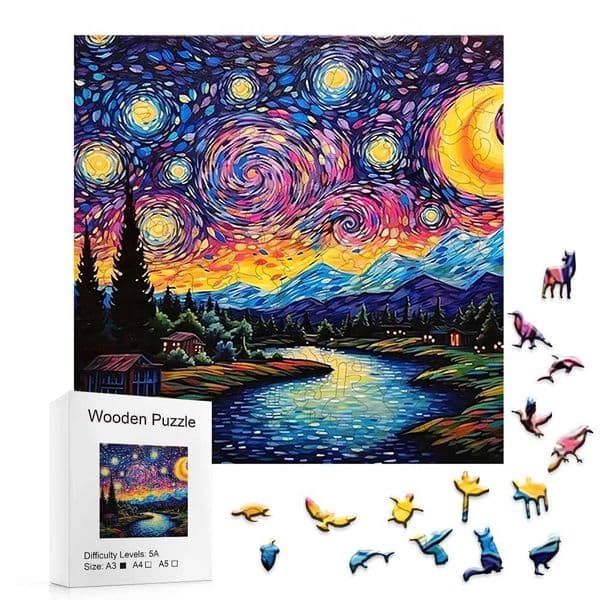 3D wooden puzzle interstellar space adult gift puzzle art decoration wall decoration gift childrens intelligence W240903