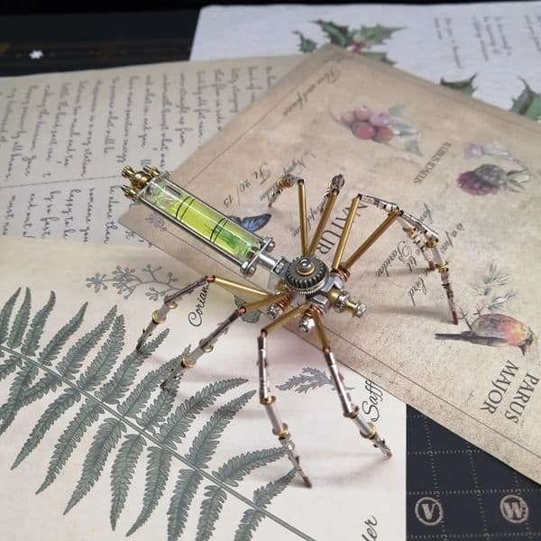 Cyberpunk spider ornament mechanical animal assembly model creative desktop decoration 240902