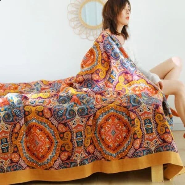 Nordic Throw Blankets Cotton Gauze Bedroom Casual Bed Boho Decorative Sofa Blanket Sheet Double Cooling Thin Quilt 240913