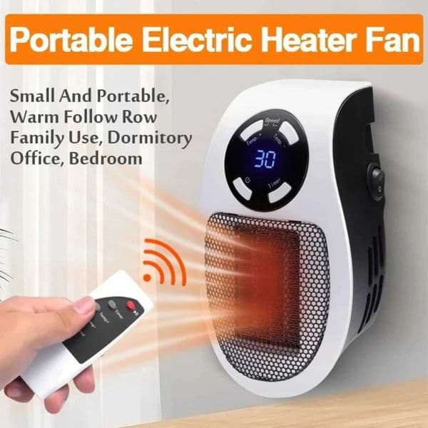 NEW Stay Warm and Cozy All Winter Long with this Efficient Portable Mini Radiator Room Heater 500W - Remote Control Wall Plug-In M240905