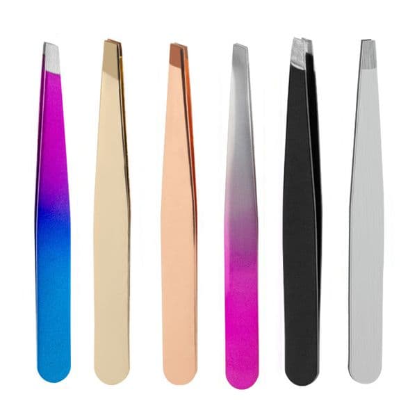 wholesale Stainless Wholesale Steel Tip Eyebrow Tweezers Face Hair Removal Clip Brow Trimmer Makeup Tools
