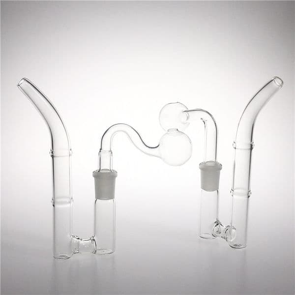 6 Inch 14mm Glass Oil Burner Bong Water Smoking Hand Pipe with Straw Tube 2 Pcs S L Oil Burner Glass J Hook DIY Accessories