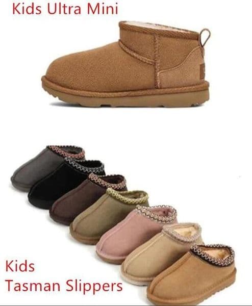 Classics Children Kids Tasman Slippers Toddler Baby Ultra Mini snow boot shoes soft Sheepskin Boy Girls Winter Warm boots Slippers Beautiful Gifts Z251206