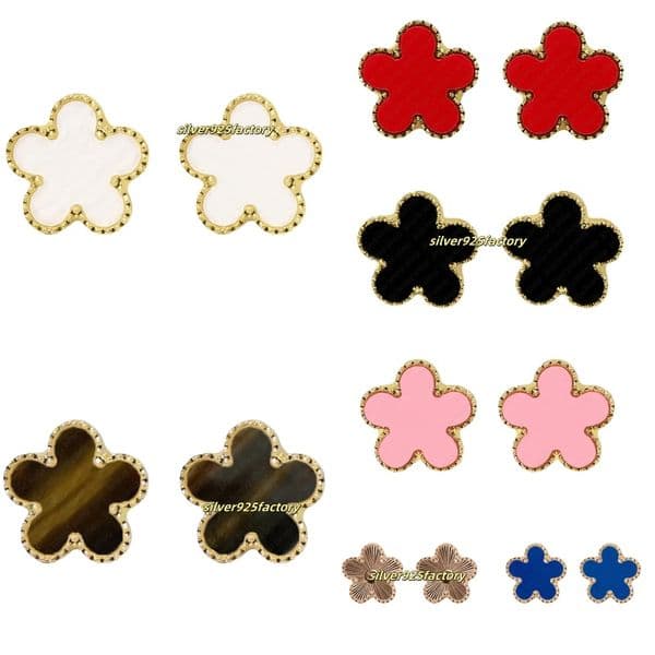 top quality clover jewlery for women designer Titanium steel jewelry rose gold wers stud earrings earings gift