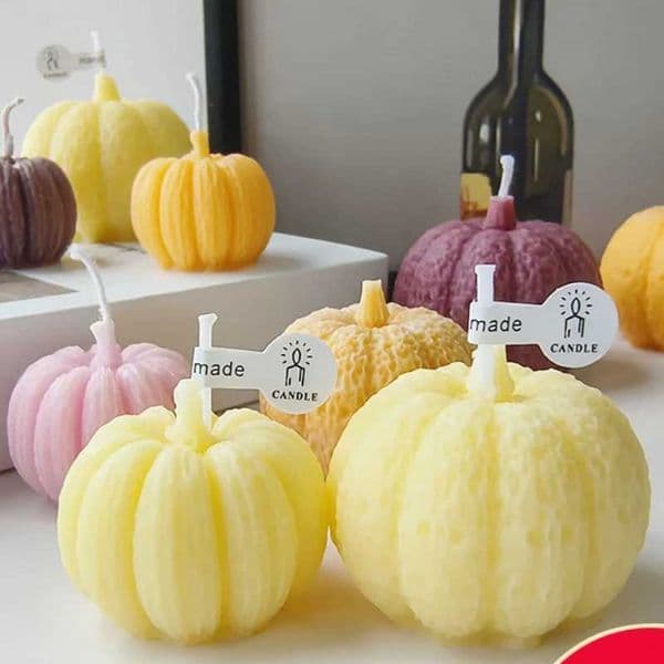 1pcs pumpkin scented candle Halloween decoration creative ghost party art candle pumpkin candle ornament gift Car Aromatherapy M240905