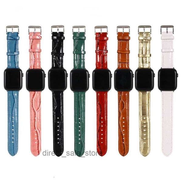 Luxury Watch Bands 9 8 7 Compatible With Apple Watch Band 40mm 41mm 42mm 44mm 45mm top Designer Retro Leather Band Strap Classic Band fashion Cover