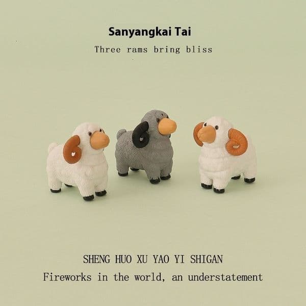 Cartoon Creative Ins Mini Cute Sheep Moss Micro Landscape Landscaping Home Decoration DIY Desktop Ornament