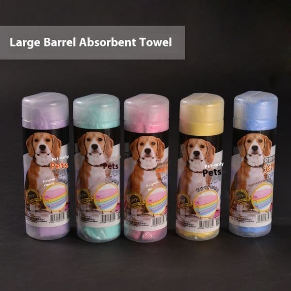 Tricter imitation deer skin pet dry hair towel, bucket packaged super absorbent car towel