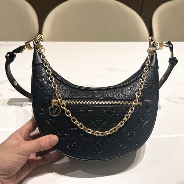 loop hobo bags Gold Chain Handbag Luxuries Designers bags Fashion Womens Coated Canvas Zipper Crossbody Shoulder Bag Crescent bottom handbag
