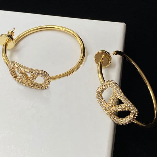 Luxury for women jewlery designer Fashion diamond Jewelry hoop earrings