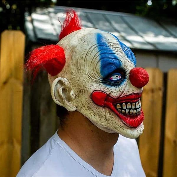 Interesting Joker Headmask Halloween Horror Dress up Prop Smiling Joker Latex Mask Entertainment Park Ghost House Mischief Role Playing Mask W240905