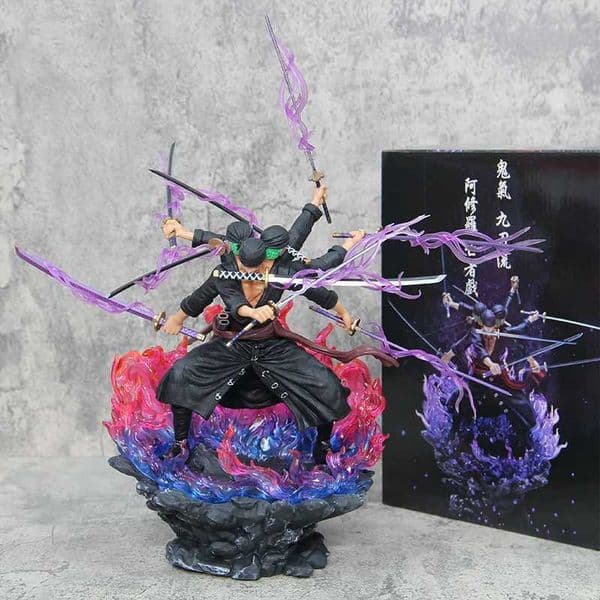Hot Anime One Piece Figure Asura Roronoa Zoro Statue PVC Action Figure Collection Model Kid Toy Doll Gifts W250707