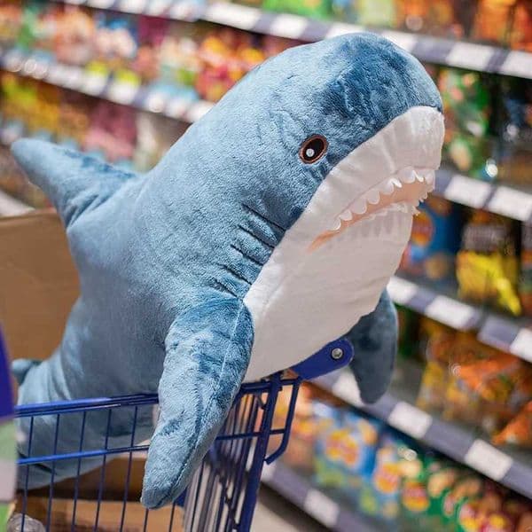 45/60cm Cute Shark Doll Plush Toy Soft Filled Animal Pillow Children Kawaii Birthday Gift Toy Pad Doll Christmas Gift W240821