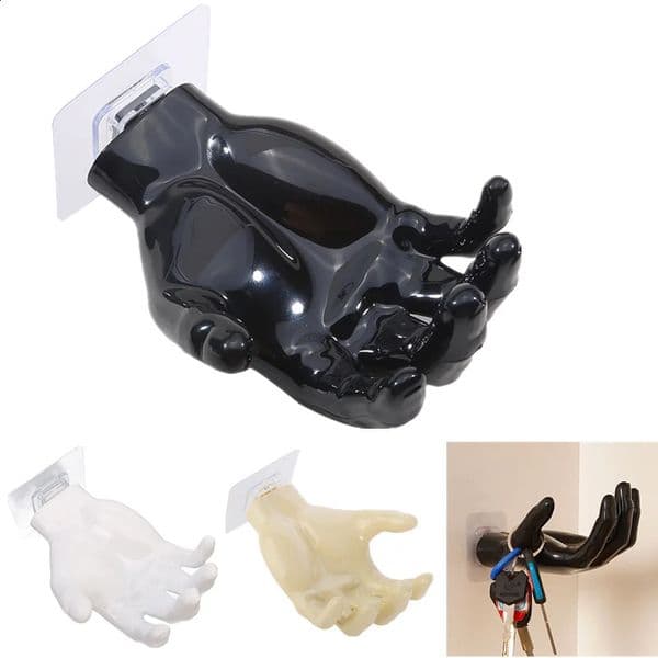 Palm up hook soap holder finger shape design wall mounted hook bathroom storage display rack home decoration organization 240905