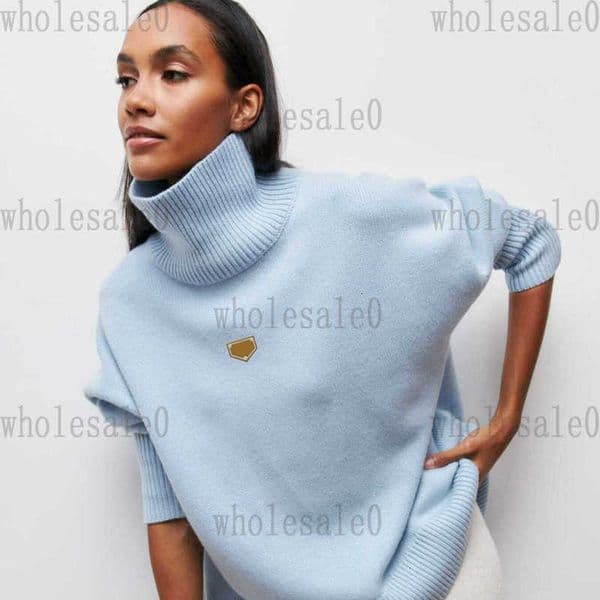 Fashion sweater Designer women's Fall/winter semi-turtleneck loose casual long sleeve knitted women's top