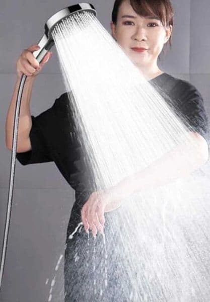 New 135mm Big Panel 6 Modes Pressure Boost Shower Head Water Saving Spray Massage Shower Faucet Hose Set Bathroom AccessoriesXJ240906