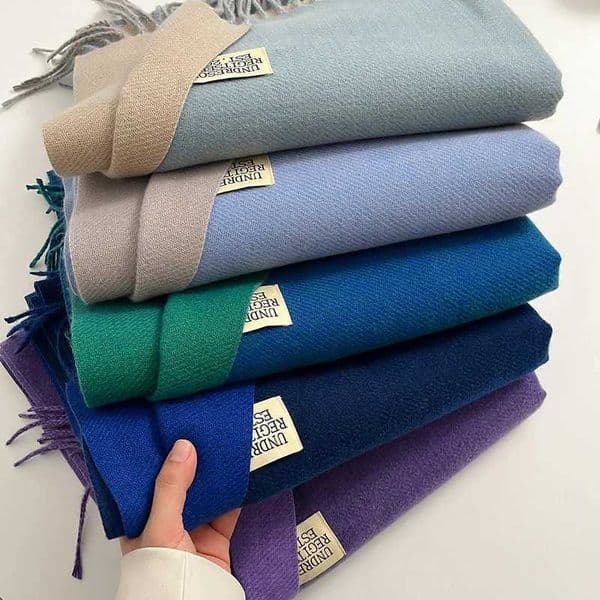Double Sided Winter Cashmere Scarf Wen Thick Warm Pashmina Shawls Wraps Tassel Lady Blanket Echarpe Bufanda Hijab 31 X2410171