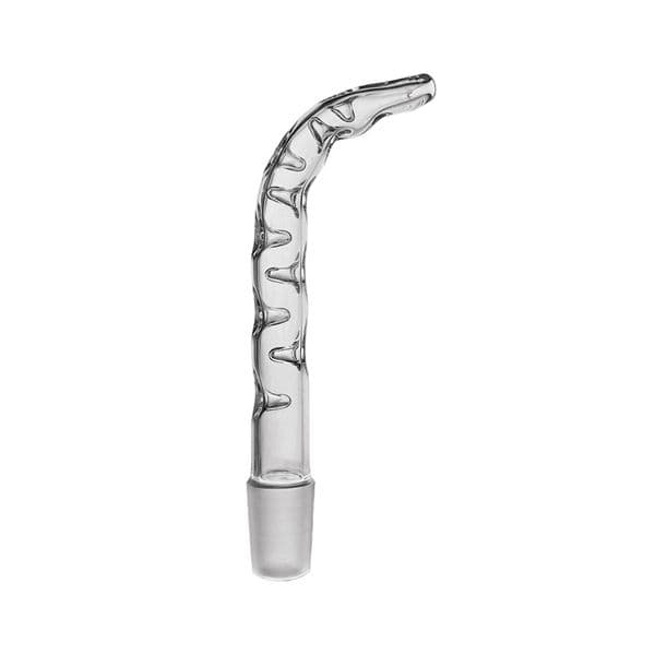 Angled L Shaped 18mm male Glass Mouthpiece tube stem