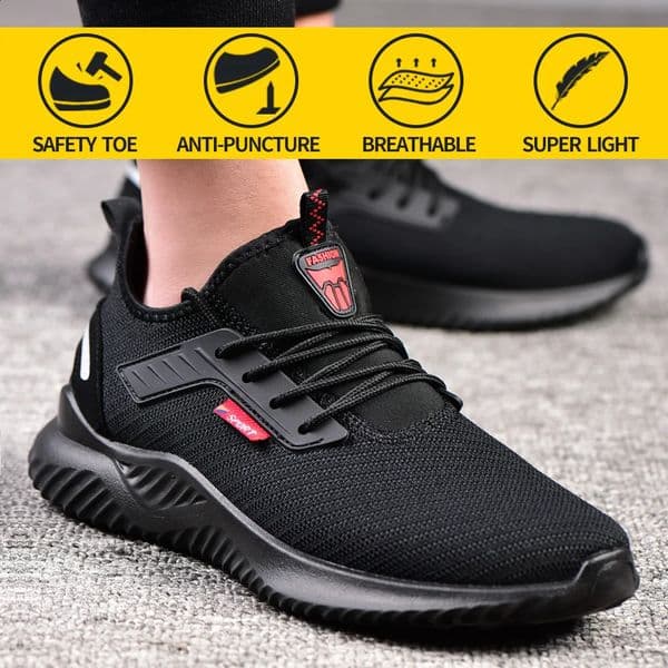 Work Safety Shoes Anti-Smashing Steel Toe Puncture Proof Construction Lightweight Breathable Sneakers shoes Men Women is Light 240902
