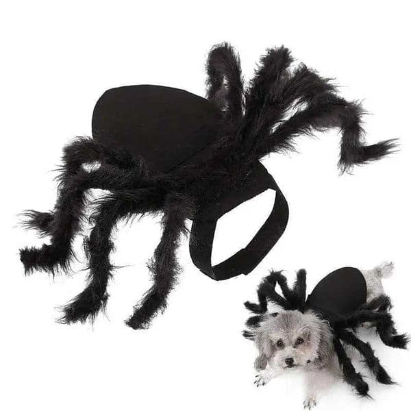 Halloween Pet Spider Costume Simulation Black Spooky Spider Clothes Dressing For Dogs Cats Party Cosplay Props Funny OutfitXJ240906