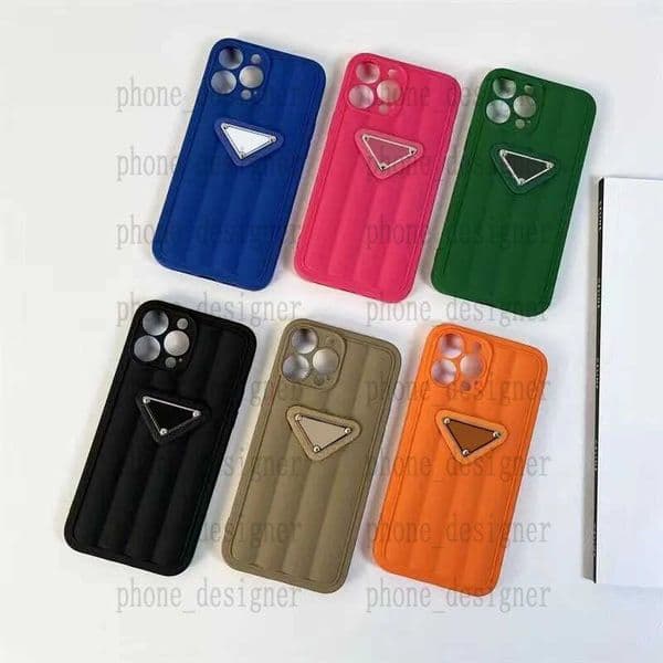 Phone Cases Luxury Designer Case Classical Pink Blue Style Fashion Columnar Pattern Phonecase Cover For IPhone 14 Pro Max 13 12 11 XS 8p 7