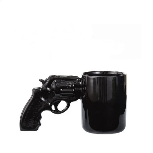 1Piece Pistol Grip Coffee Cups and Mugs Funny Gun Mug Milk Tea Cup Creative Office Ceramic Coffee Mug Drinkware 240902