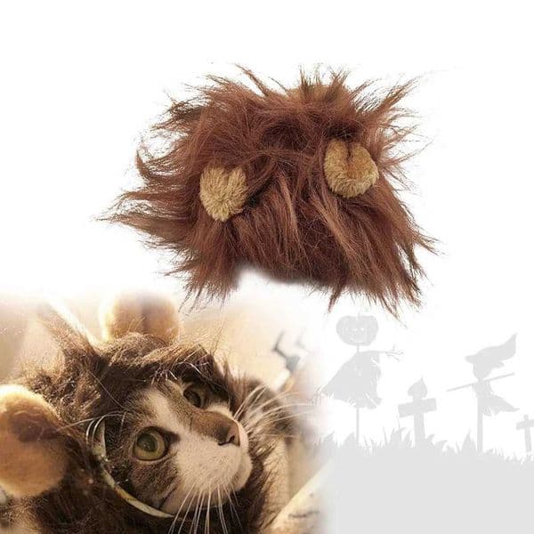 Lovely Pet Costume Lions Mane Wig For Cat Halloween Christmas Party Costume Wear Headgear Headdress Play Lovely Clothing CottonXJ240906