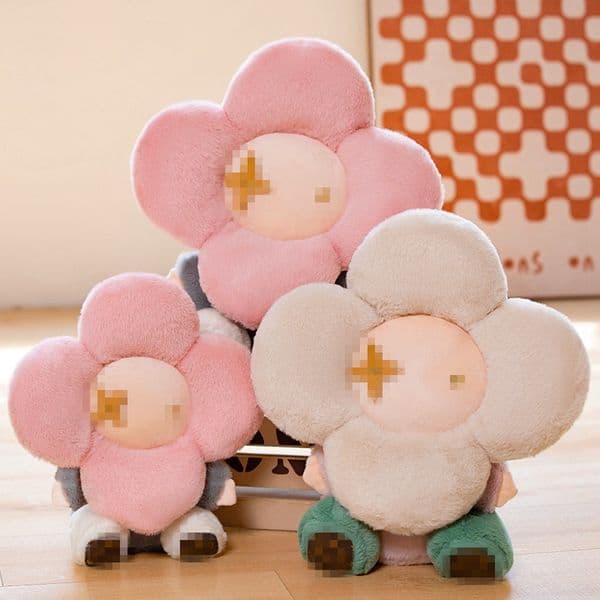 Designer 2026-Pillow Decorative Pillows Ins Sunflower Shape For Sofa Girl Lovely Plush Seat Living Room Bedroom Decor Rabbit Hair