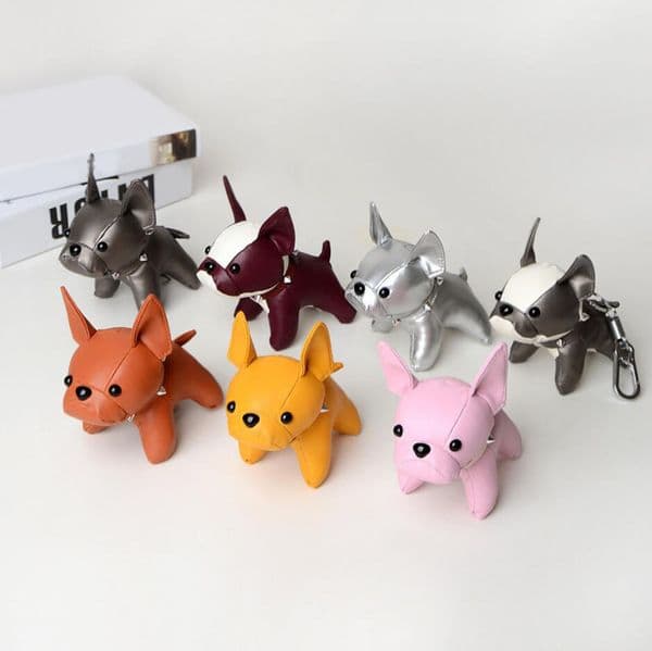 13CM Fashion Solid Color Dog Model Keychain Key Chains & Ring Holder Geometry Keychains For Porte Clef Gift Men Women Car Bag Pendant Accessories 18Style