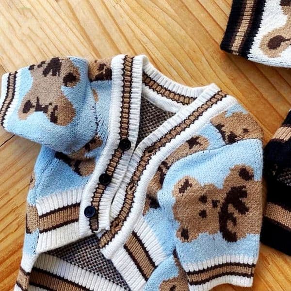 Luxury Clothes Chihuahua Striped Cardigan Sweater Bichon Frise Puppy Kitten Warm Coat Cat Dog Accessories Pet Outfit ddmythur
