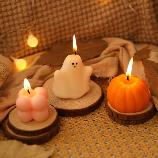 Pumpkin Candles Scented Ghost Home FragrancesPines Candles With Box For Halloween Christmas Gift Kitchen Table Decor Wax Wholesalers