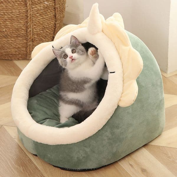 2025 New Bed Kennel Nest Round Pets Sleeping Cave Beds Pet Basket Cozy Kitten Lounger Cushion Cat Tent Dog House Free Shipping