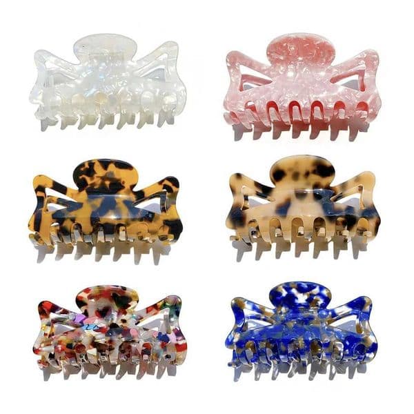 2020 New Acetate Claw Clip for Women Tough Hair Claw Large Size Hair Clip Crab Hair Styling Barrettes for Hair AccessoriesX240912
