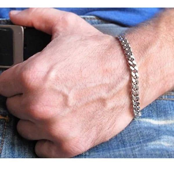 Vnox Basic 3/5/7/9/11mm Wide Curb Cuban Link Chain Bracelets for Men Women Jewelry Anti Allergy Stainless Steel Wristband GiftsX240913