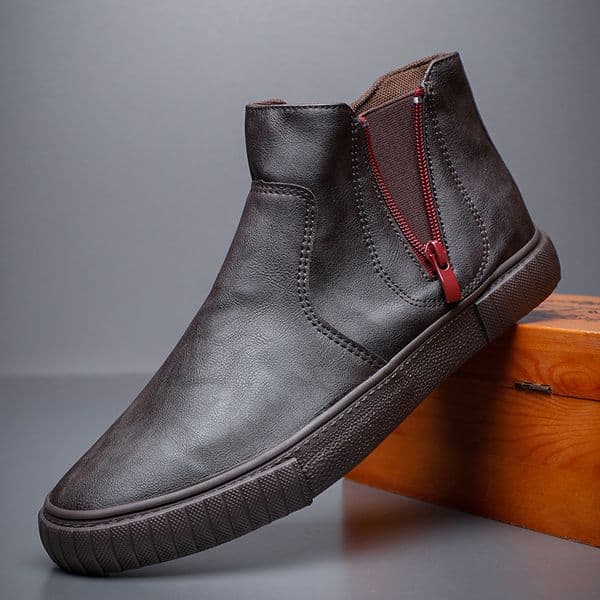 Men's Shoes Spring Autumn Men Boot Non Slip Wear - Resistant Leather Casual Shoes#21827