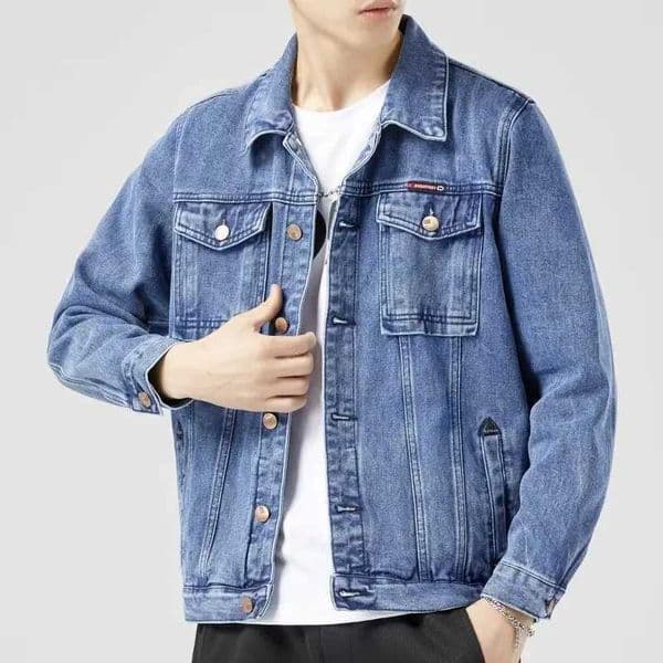 Mens casual cotton black denim Jaqueta jeans Masculina ultra-thin washed retro classic blue jeans jacket mens clothing W240914