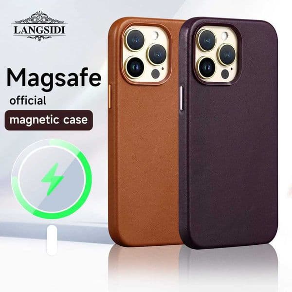 Clearance Sale for Case Leather for iPhone 14 12 13 Pro Max 12 Mini 14 Plus Magnetic Wireless Charging Cover Z250122
