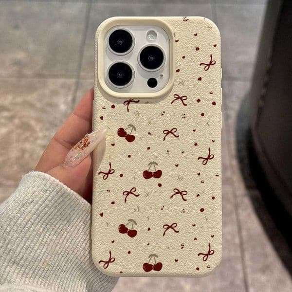 INS Polka Dot Leather Phone Case For iPhone 15 Pro Max Case iPhone 13 11 12 14 16 Pro Max 15 Plus Shockproof Cover Soft Funda P240914